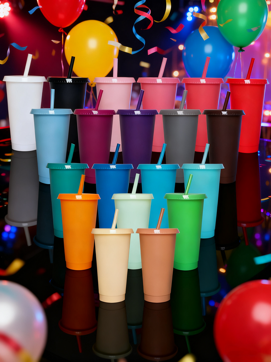 Custom Tumbler with Straw and Lid Travel Mug Cup for Parties Birthdays 24oz